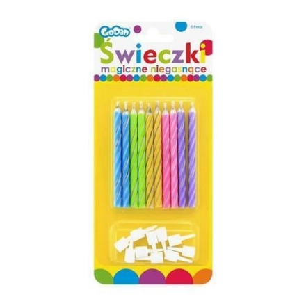 Picture of Non-blowing cake candles – 6 cm, 10 pcs.