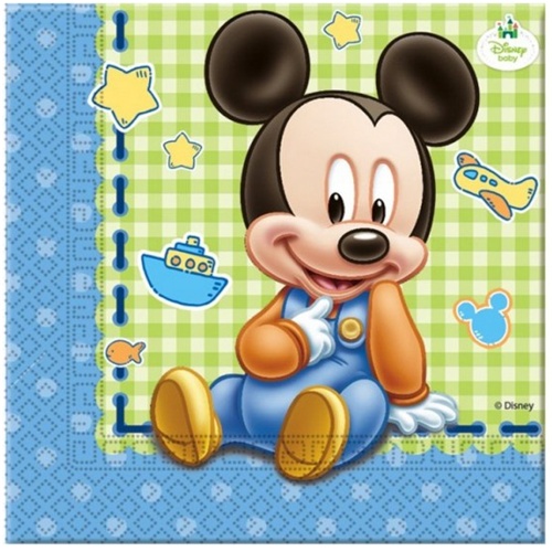 Papírové party ubrousky Baby Mickey 20 ks