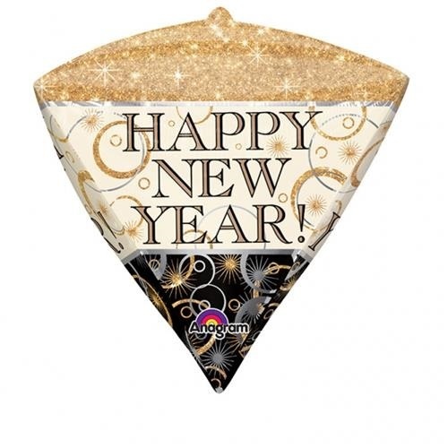 Foliový balonek diamant Happy New Year 45 cm
