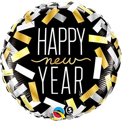 Foliový balonek konfety Happy New Year 46 cm