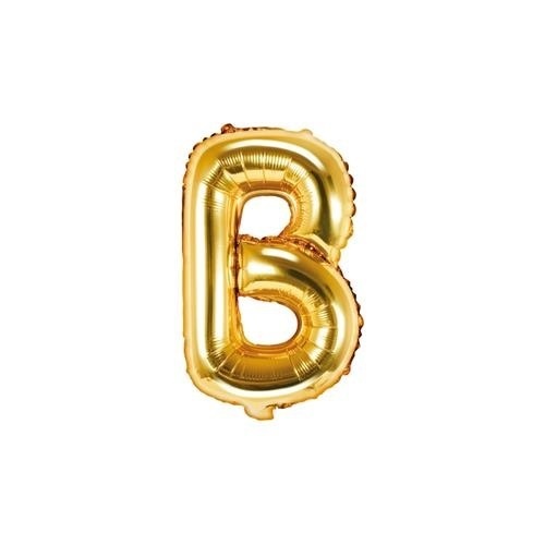 Foliové písmeno B zlaté 35 cm