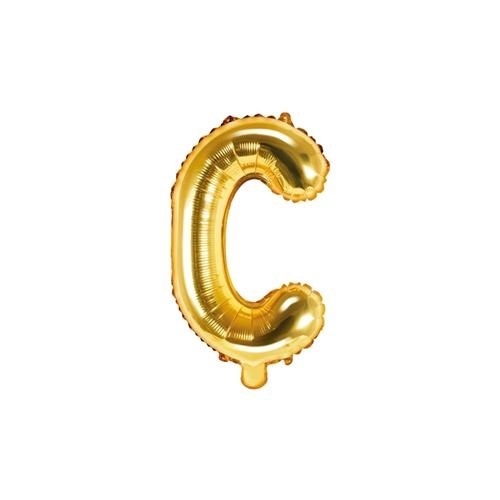Foliové písmeno C zlaté 35 cm
