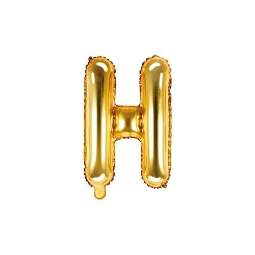 Foliové písmeno H zlaté 35 cm