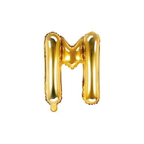 Foliové písmeno M zlaté 35 cm