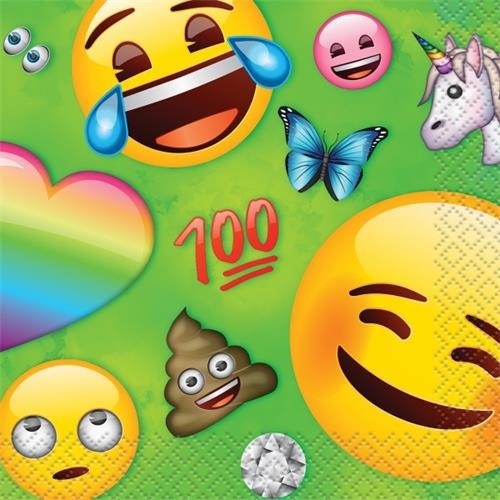 Papírové party ubrousky Emoji malé 16 ks