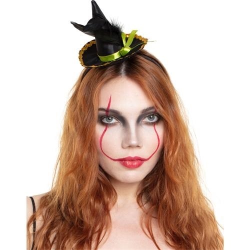 Halloweenská čelenka čarodejnický klobouk