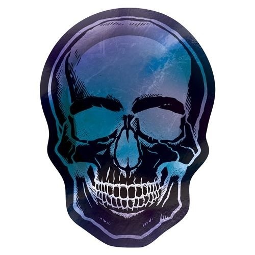 Papírové talíře Lebka Halloween - Goblet Skeleton 25 cm