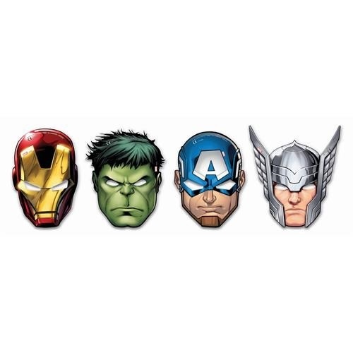 Party papírové masky Avengers 6 ks