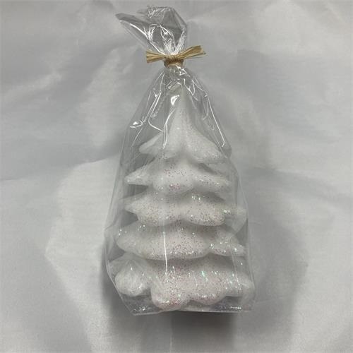 Svíčka Vánoční stromek s glitrem - 10 cm