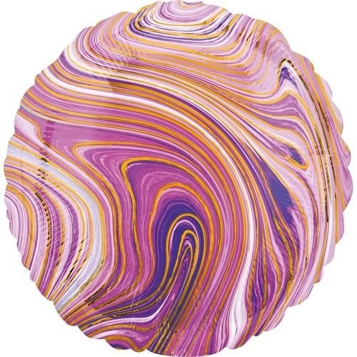 Foliový balonek mramorový 45 cm fialový