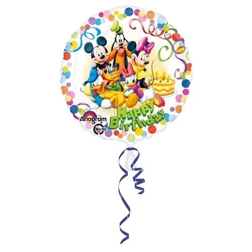 Foliový balonek Mickeyho kamarádi Happy Birthday 43 cm
