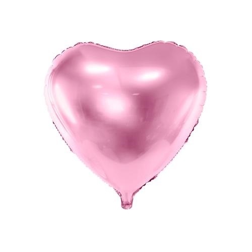 Foliový balonek srdce světle růžové 45 cm - balené