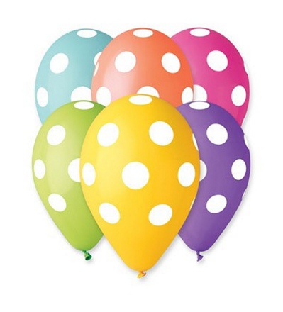 Picture of Latex balloon with polka dot print