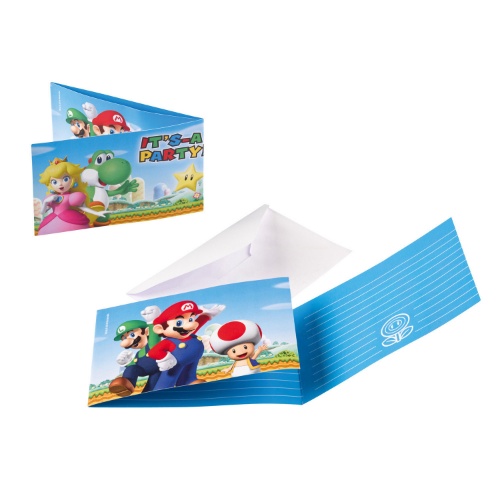 Party pozvánky Super Mario 8 ks