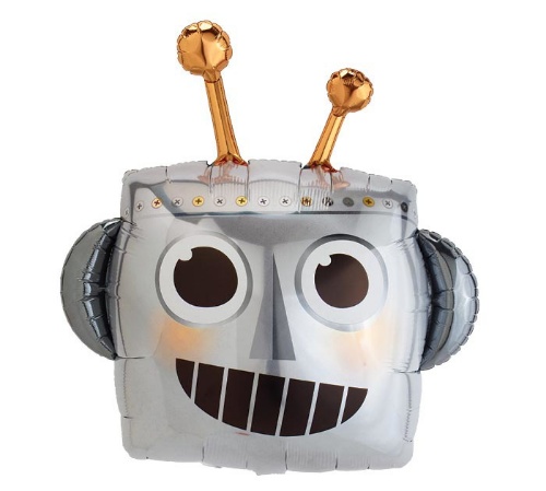 Foliový balonek Robotí hlava 88 cm