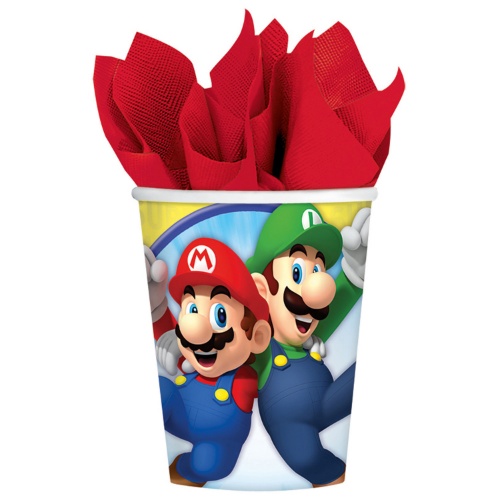 Papírové kelímky Super Mario 8 ks