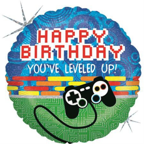 Foliový balonek Happy Birthday Game 46 cm