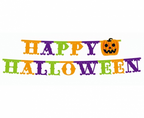 Party nápis Happy Halloween Maxi - 350 x 21 cm