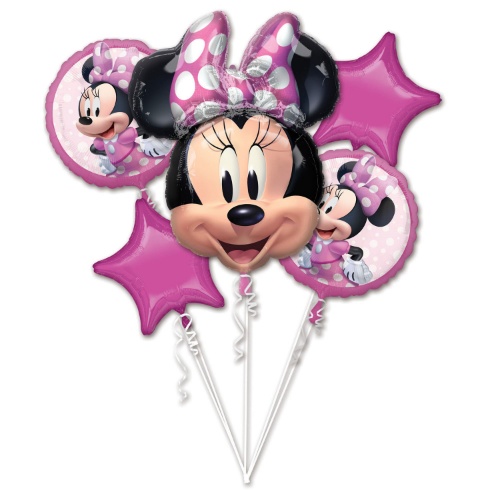 Sada foliových balonků Minnie Mouse - 5 ks