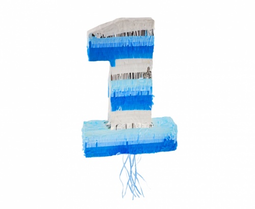 Piňata číslice 1 - modrá 50 x 35 x 7 cm