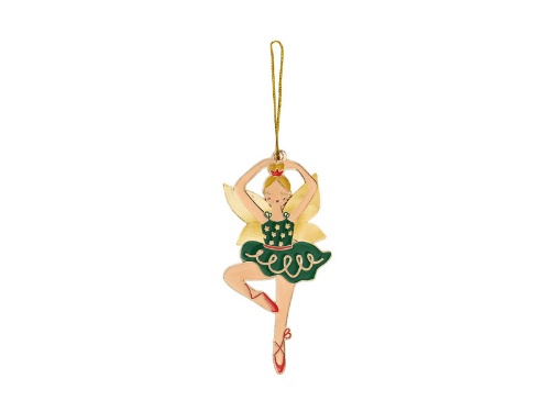 Vánoční kovová ozdoba Ballerina 10 cm