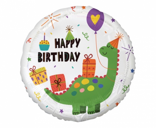 Foliový balonek - Dinosaurus Happy Birthday 45 cm - Godan