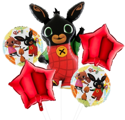 Picture of Bing Bunny Foil Balloons Set, 5 pcs