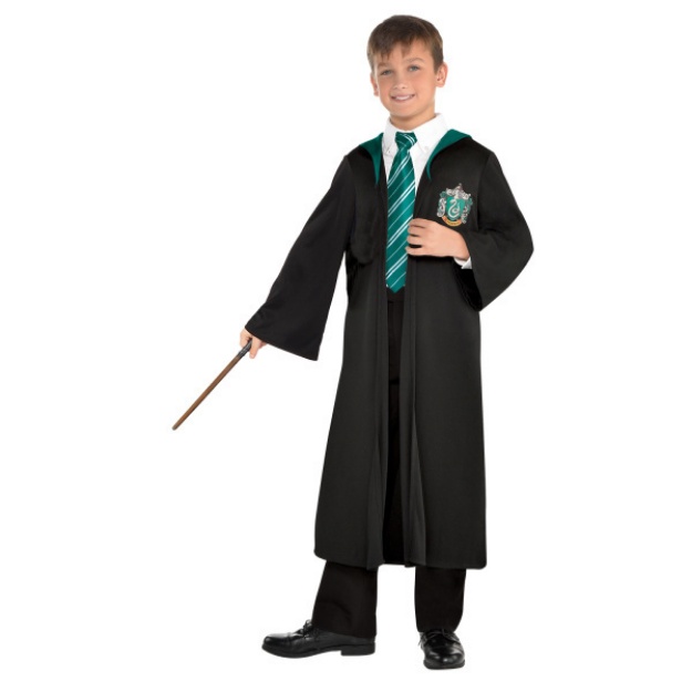 Obrázek z Dětský kostým Zmijozelský plášť  - 8 až 10 let 