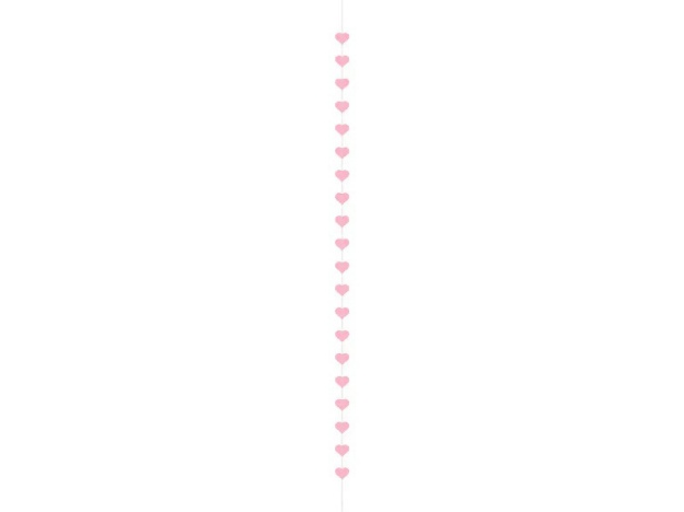 Obrázek z Závěsná dekorace srdce růžové 3 m 