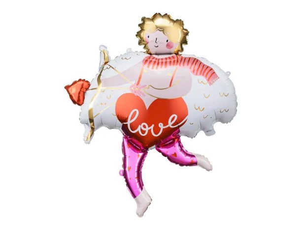 Obrázek z Foliový balonek Valentýnský andělíček - Cupid 82x99 cm 