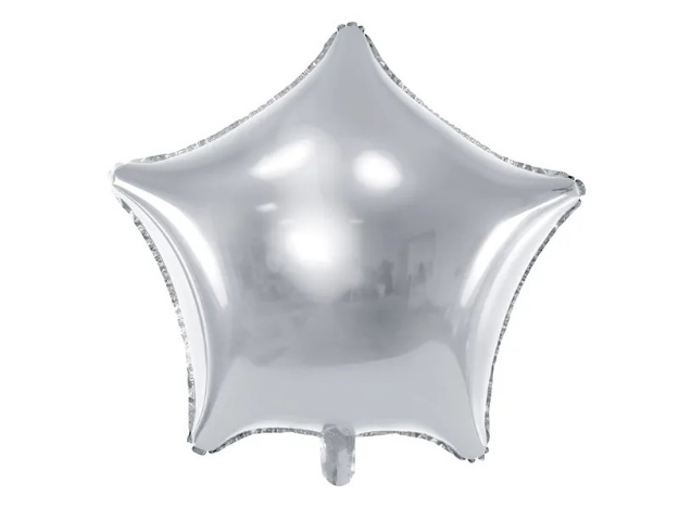 Obrázek z Foliový balonek hvězda stříbrná 70 cm  