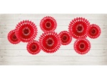 Obrázek z Dekorační rozety červené 20 až 30 cm - 3 ks 