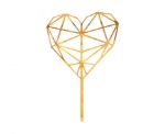 Obrázek z Dekorace na dort Diamant - zlatý - 16 x 10 cm 