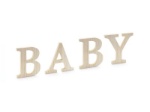Obrázek z Dřevěný nápis BABY 16.5-21.5x19.5 cm 