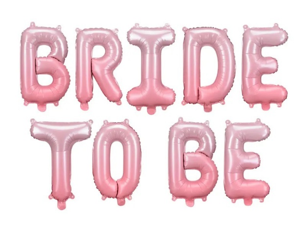 Obrázek z Foliový nápis BRIDE TO BE růžový 350 x 45 cm 