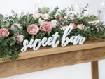 Obrázek z Dekorace dřevěná Sweet bar - bílá 37 x 10 cm 