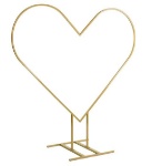 Obrázek z Dekorační stojan srdce zlatý - 2m - zapůjčení 