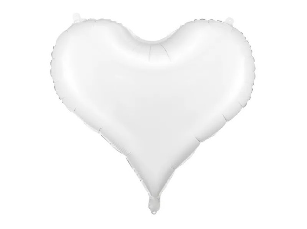 Obrázek z Foliový balonek srdce bílé 75 x 64,5 cm 