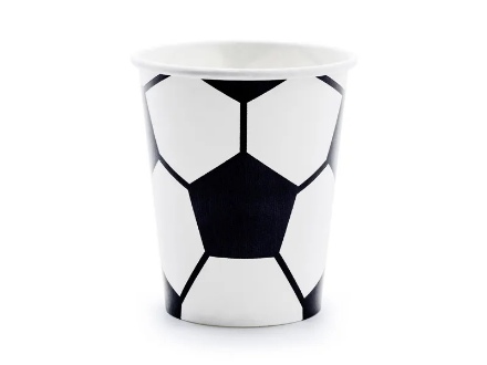 Obrázok z EKO Papierové párty tégliky futbal 250 ml - 6 ks - Party Deco