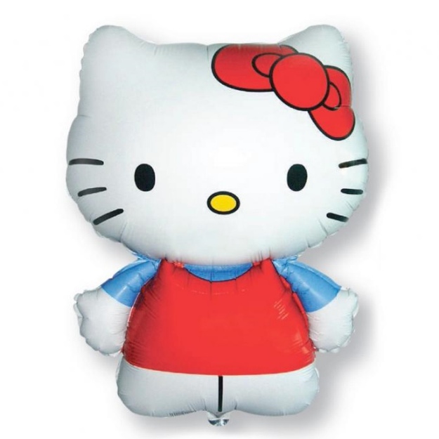 Obrázek z Foliový balonek Hello Kitty - červené šaty -  56 x 69 cm 
