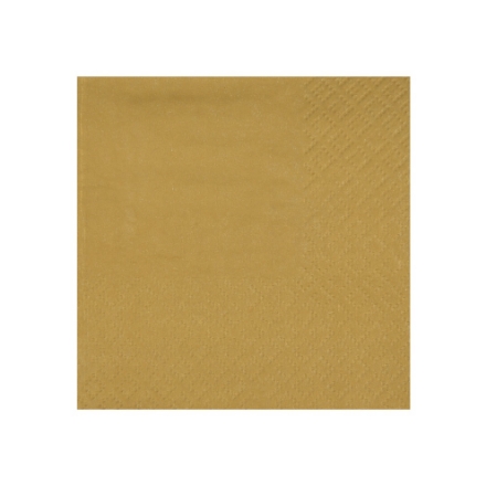 Picture of Gold Cocktail Paper Napkins, 21 × 20 cm, 25 pcs