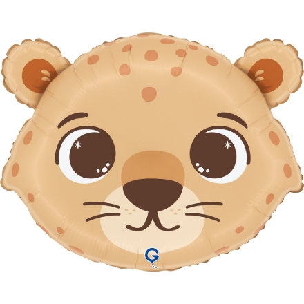 Fóliový balonek hlava geparda Funny Cheetah 46 x 36 cm